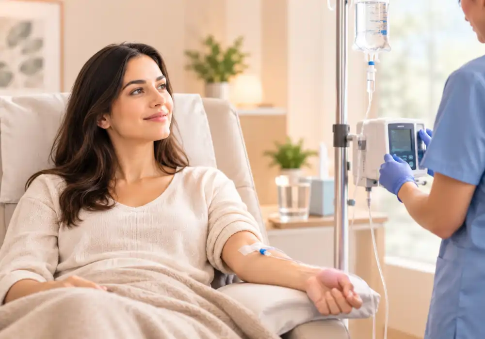 IV therapy session at Medwin Medical Center